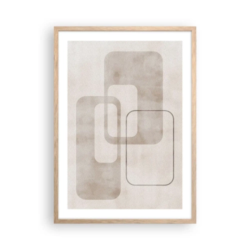 Poster in cornice rovere chiaro - Giunti geometrici - 50x70 cm