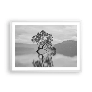 Poster in cornice bianca - C'è un paese così - 70x50 cm