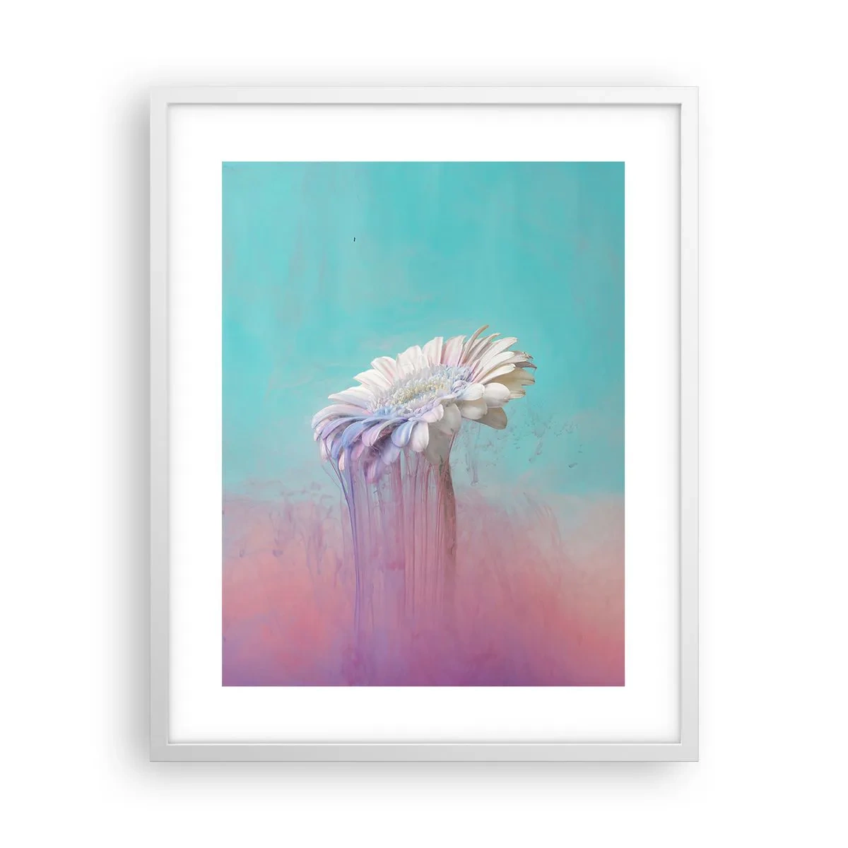 Poster in cornice bianca - L'aldilà dei fiori - 40x50 cm
