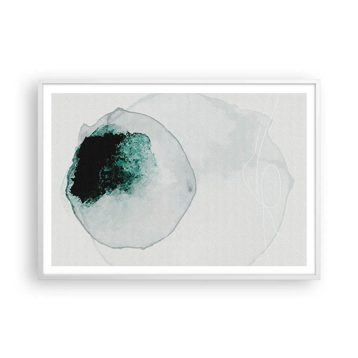 Poster in cornice bianca - In una goccia d'acqua - 100x70 cm
