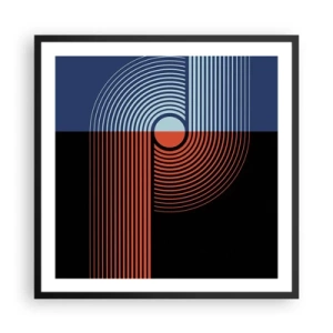 Poster in cornice nera - Nell'abbraccio geometrico - 60x60 cm