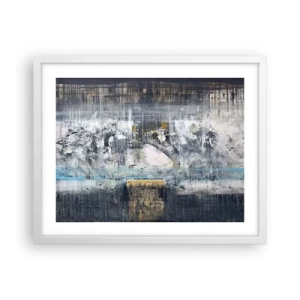 Poster in cornice bianca - Talvolta è facile, talvolta è difficile - 50x40 cm