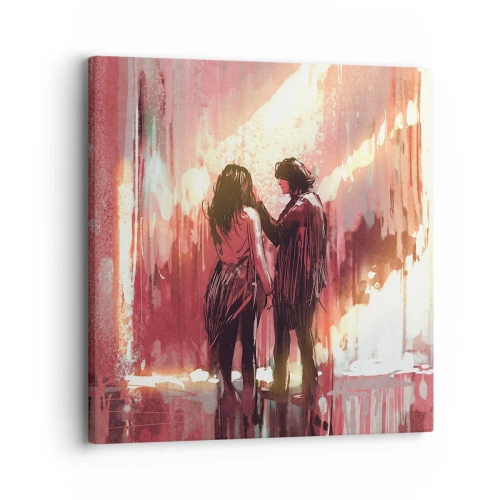Quadro su tela - Stampe su Tela - L'eterno spettacolo dell'amore - 30x30 cm