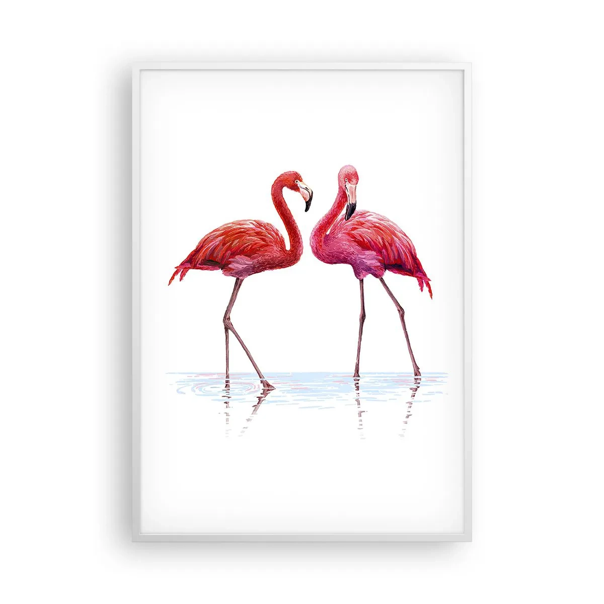 Poster in cornice bianca - Appuntamento in rosa - 70x100 cm