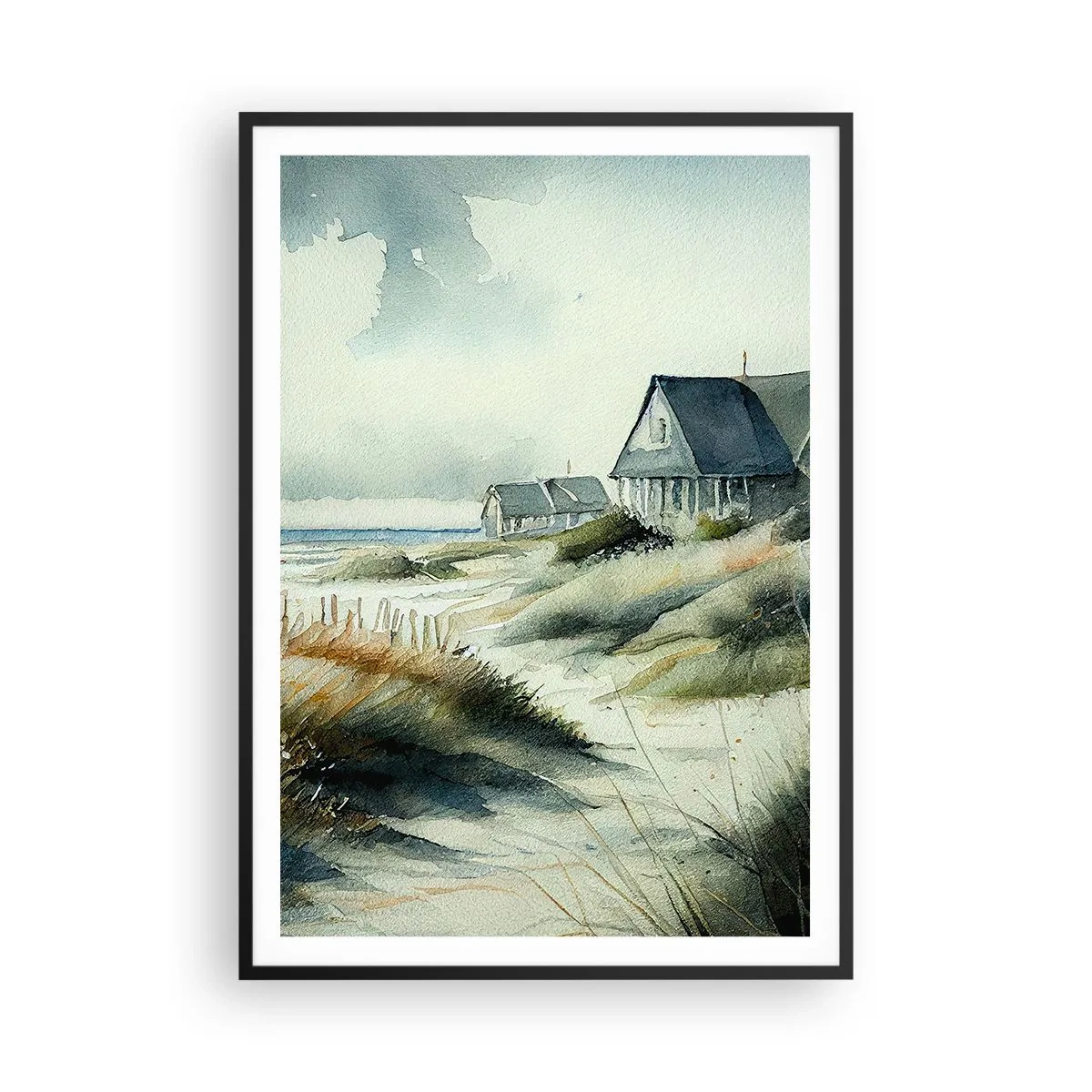 Poster in cornice nera - Lontano dal caos - 70x100 cm