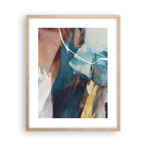 Poster in cornice rovere chiaro - Con forza ed energia - 40x50 cm
