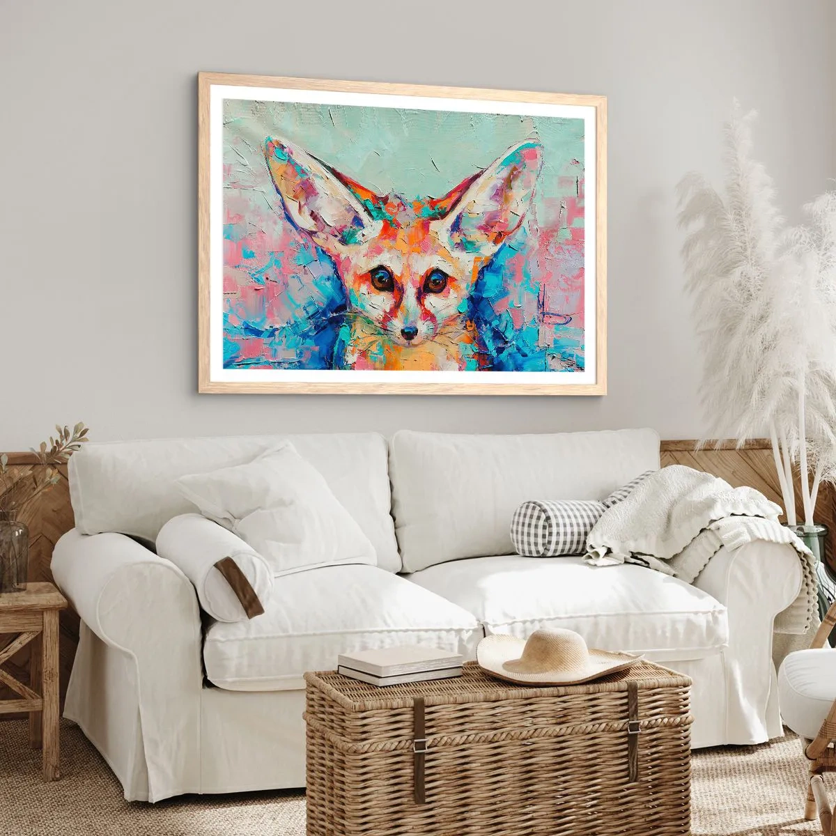 Poster in cornice rovere chiaro - Siete pronti per me? - 40x30 cm