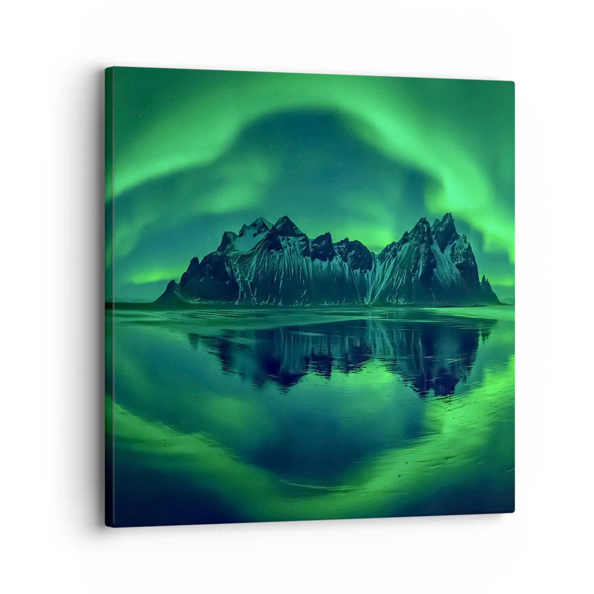Quadro su tela - Stampe su Tela - Tra le braccia dell'aurora boreale - 30x30 cm