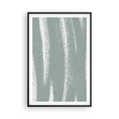 Poster in cornice nera - Astrazione in clima invernale - 61x91 cm