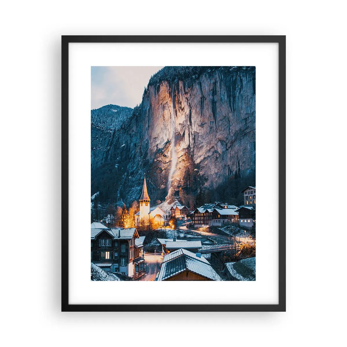 Poster in cornice nera - Lo spirito luminoso dell'inverno - 40x50 cm