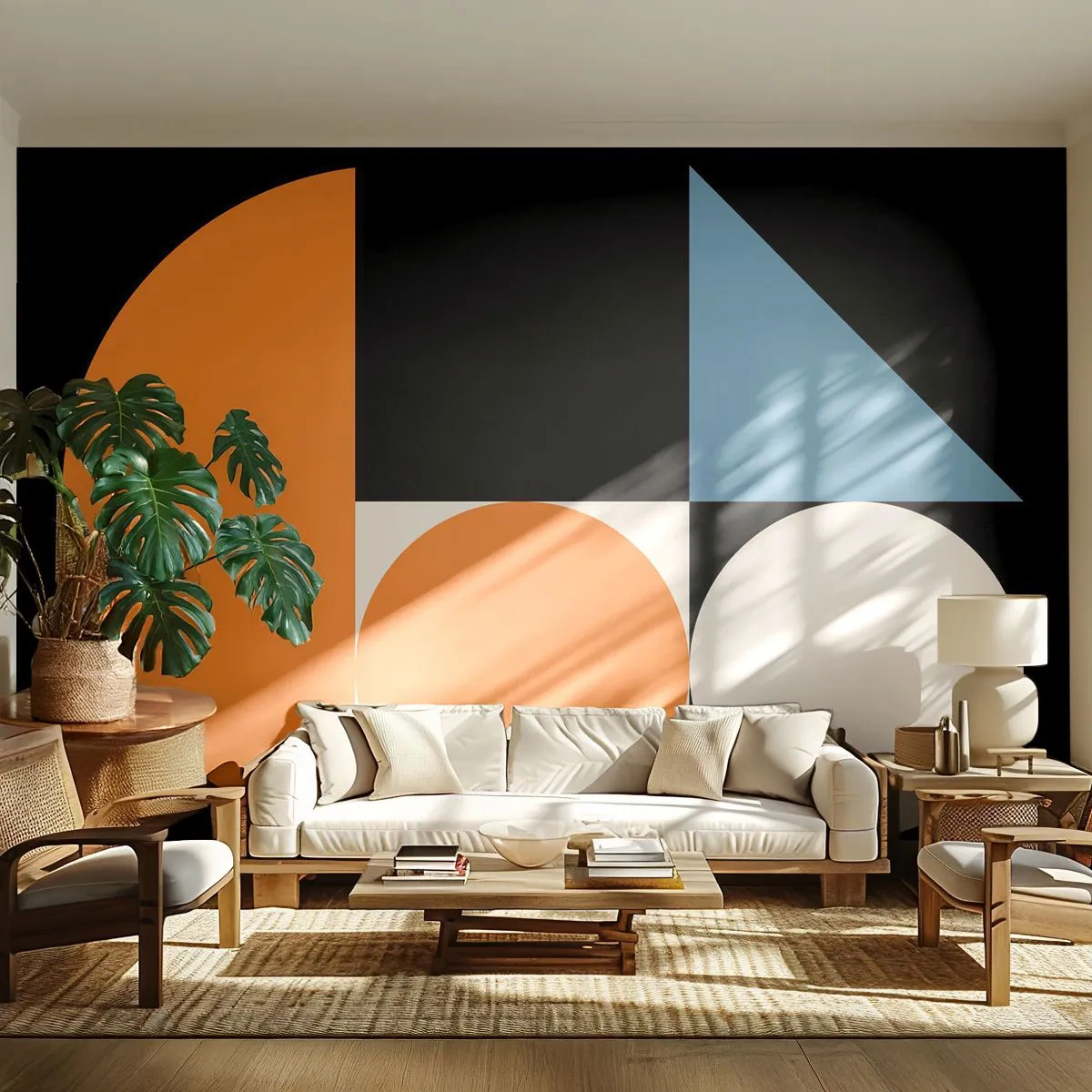 Fotomurali Premium Sand - Composizione di figure - Astrazione, Grafica, Motivo geometrico - 250x175 cm