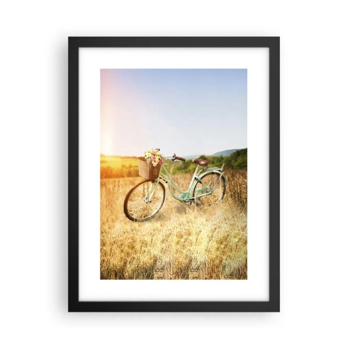 Poster in cornice nera - Resto qui un attimo - 30x40 cm