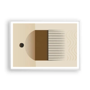 Poster in cornice bianca - Diversi stati - 100x70 cm