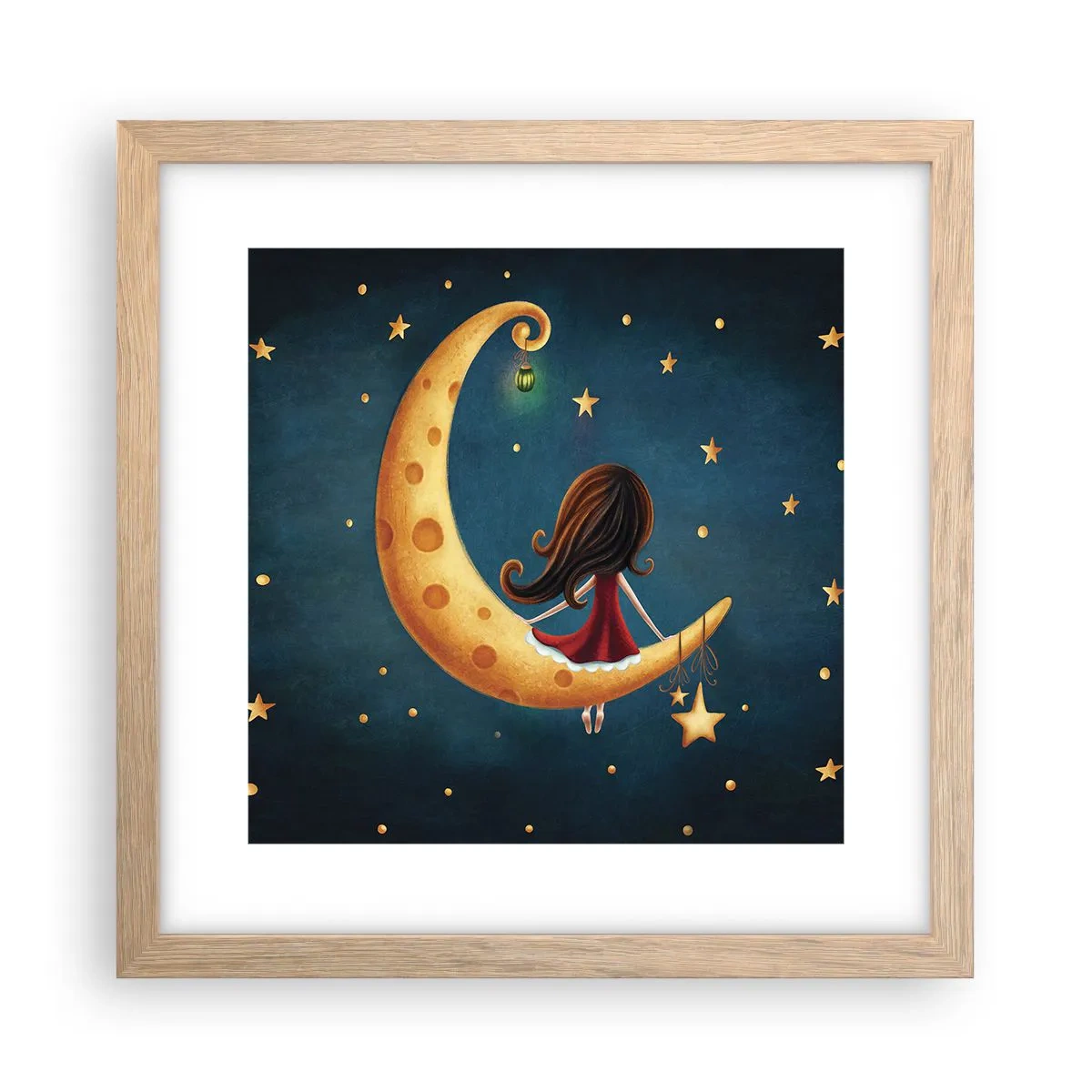 Poster in cornice rovere chiaro - Una volta... - 30x30 cm