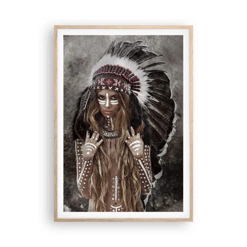 Poster in cornice rovere chiaro - La forza misteriosa della fiamma - 70x100 cm