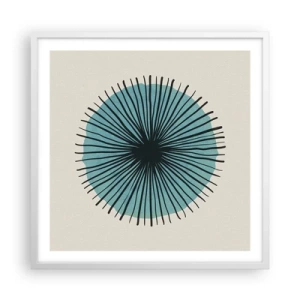 Poster in cornice bianca - Radiosamente nel blu - 60x60 cm