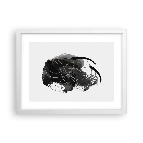 Poster in cornice bianca - Nato dal nero - 40x30 cm