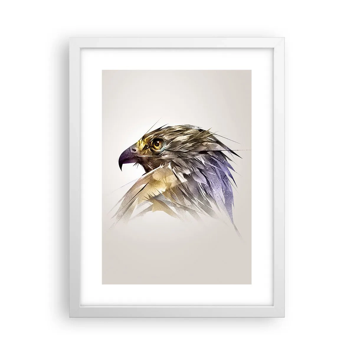 Poster in cornice bianca - Ritratto di guerriero - 30x40 cm