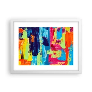 Poster in cornice bianca - La vita è bella! - 40x30 cm