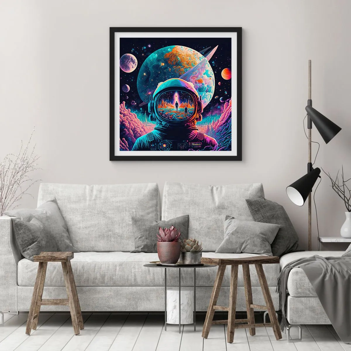 Poster in cornice nera - I filosofi non l'avevano pensato - 30x30 cm