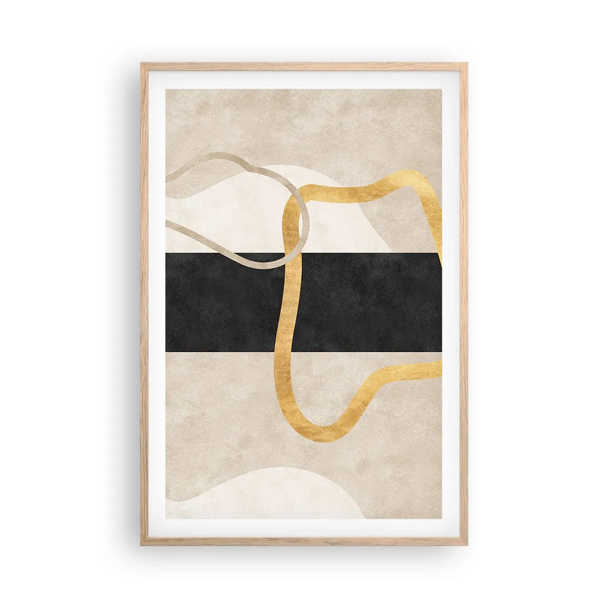 Poster in cornice rovere chiaro - Forme intrecciate - 61x91 cm