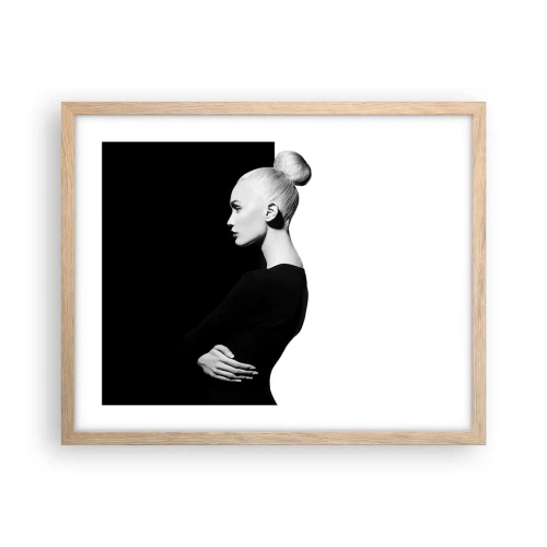 Poster in cornice rovere chiaro - Semplicemente donna - 50x40 cm