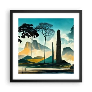 Poster in cornice nera - Sempre più in alto - 40x40 cm