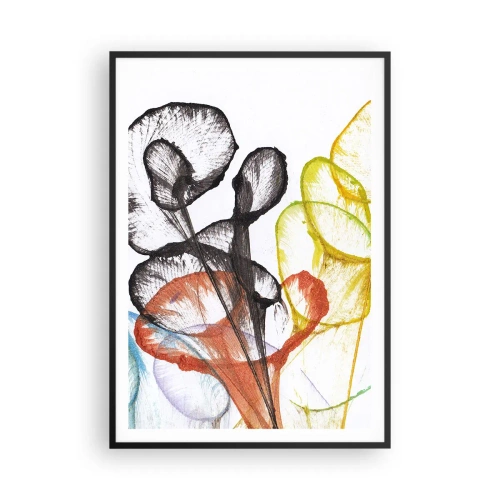 Poster in cornice nera - Fiori con l'anima - 70x100 cm