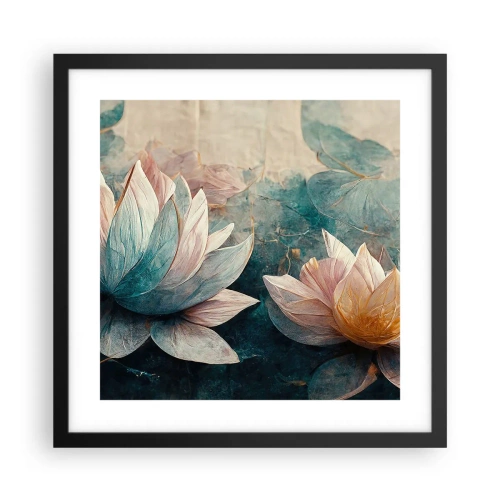Poster in cornice nera - Le stelle del lago - 40x40 cm