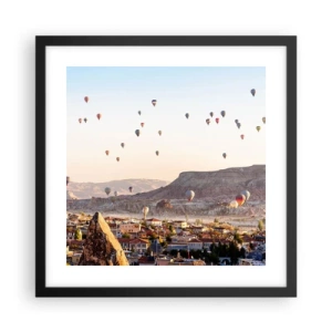 Poster in cornice nera - Come navi nel cielo - 40x40 cm