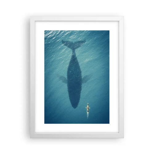 Poster in cornice bianca - Incontro sull'oceano - 30x40 cm