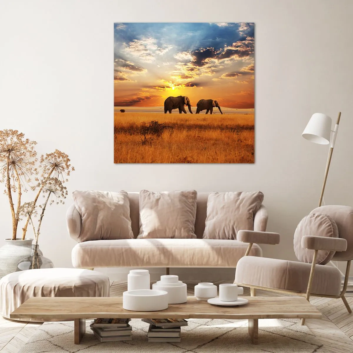 Quadro su tela - Stampe su Tela - Passeggiata familiare - 70x70 cm