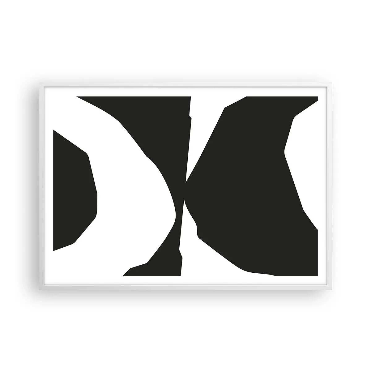 Poster in cornice bianca - Positivo - negativo - 100x70 cm