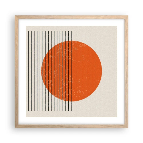 Poster in cornice rovere chiaro - Sempre il sole - 50x50 cm