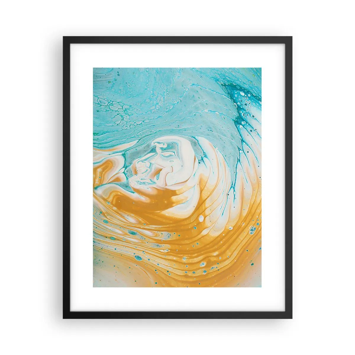 Poster in cornice nera - Vortice pastello - 40x50 cm