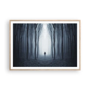 Poster in cornice rovere chiaro - E tutto è semplice e chiaro - 100x70 cm