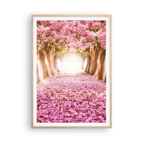 Poster in cornice rovere chiaro - La strada verso il paradiso - 70x100 cm