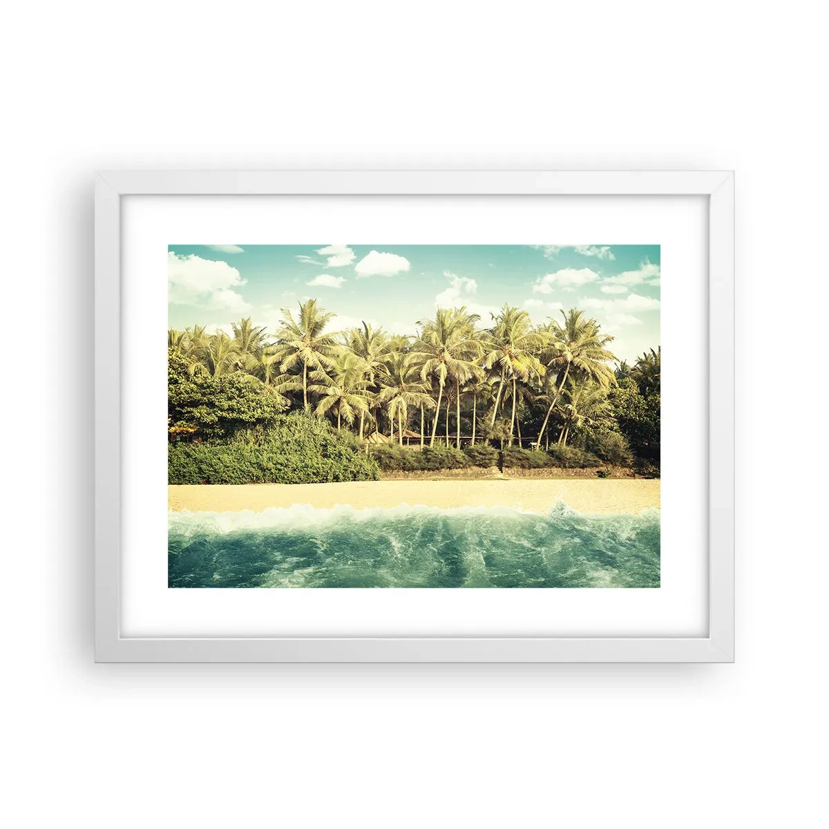 Poster in cornice bianca - Forse qui? - 40x30 cm