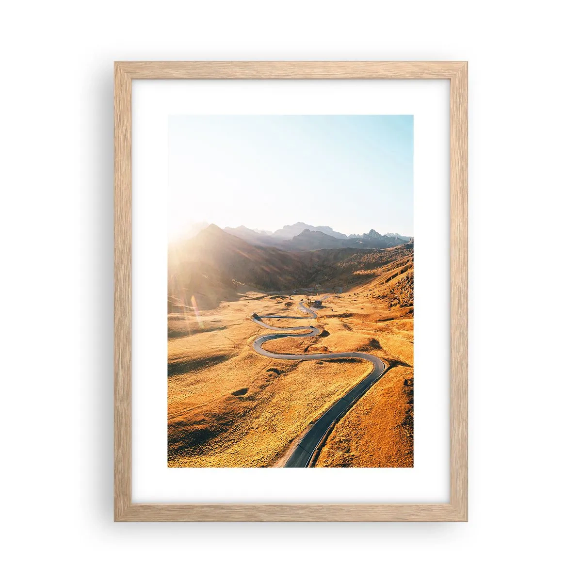 Poster in cornice rovere chiaro - Nella valle dorata - 30x40 cm
