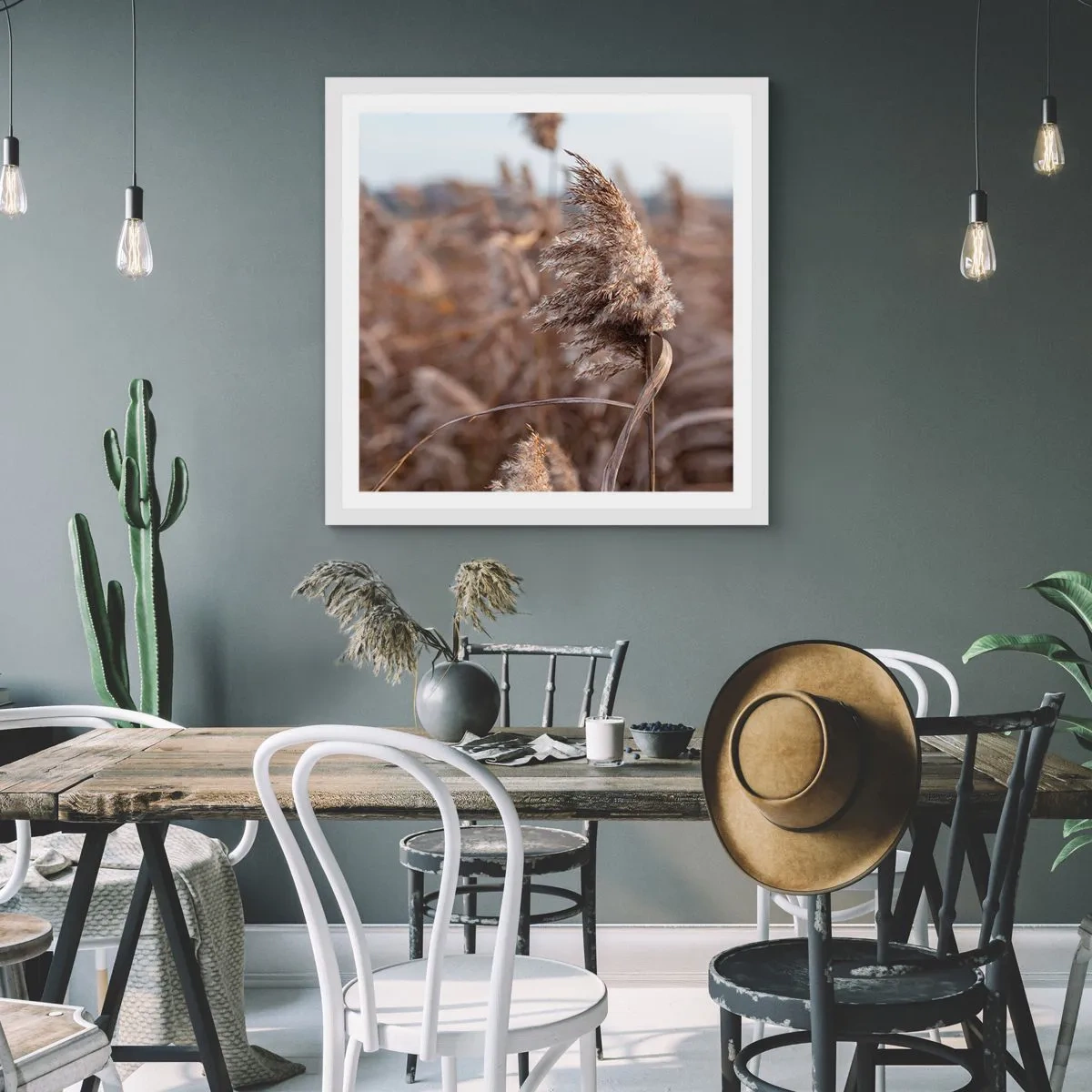 Poster in cornice bianca - è tempo di volare col vento - 50x50 cm