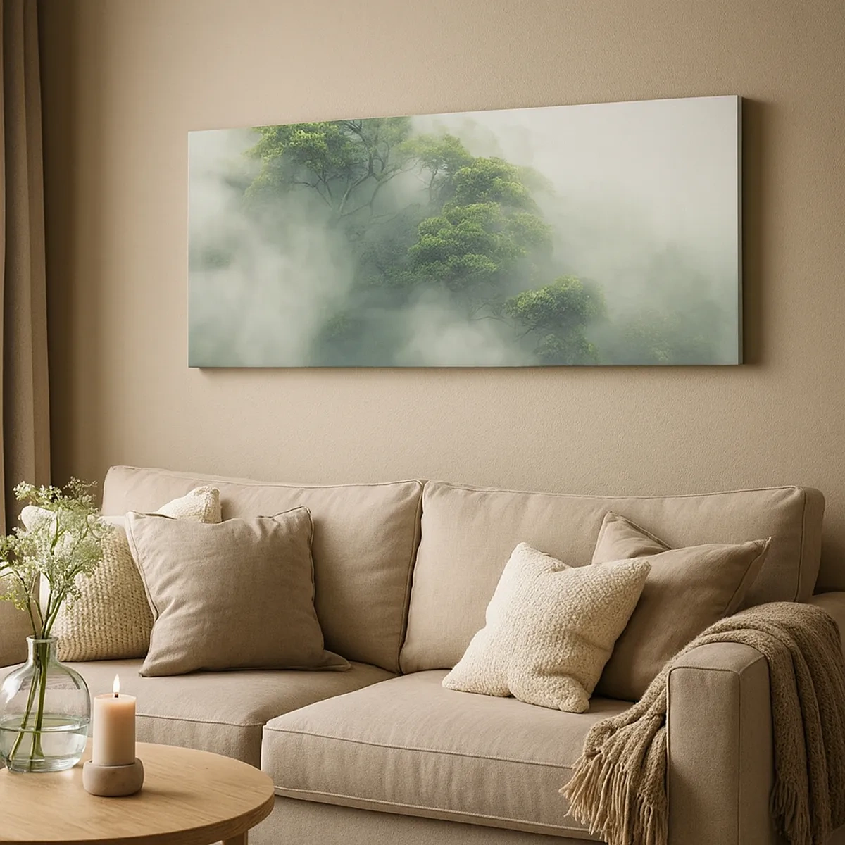 Quadro su tela - Stampe su Tela - Avvolti dalla nebbia - 30x30 cm