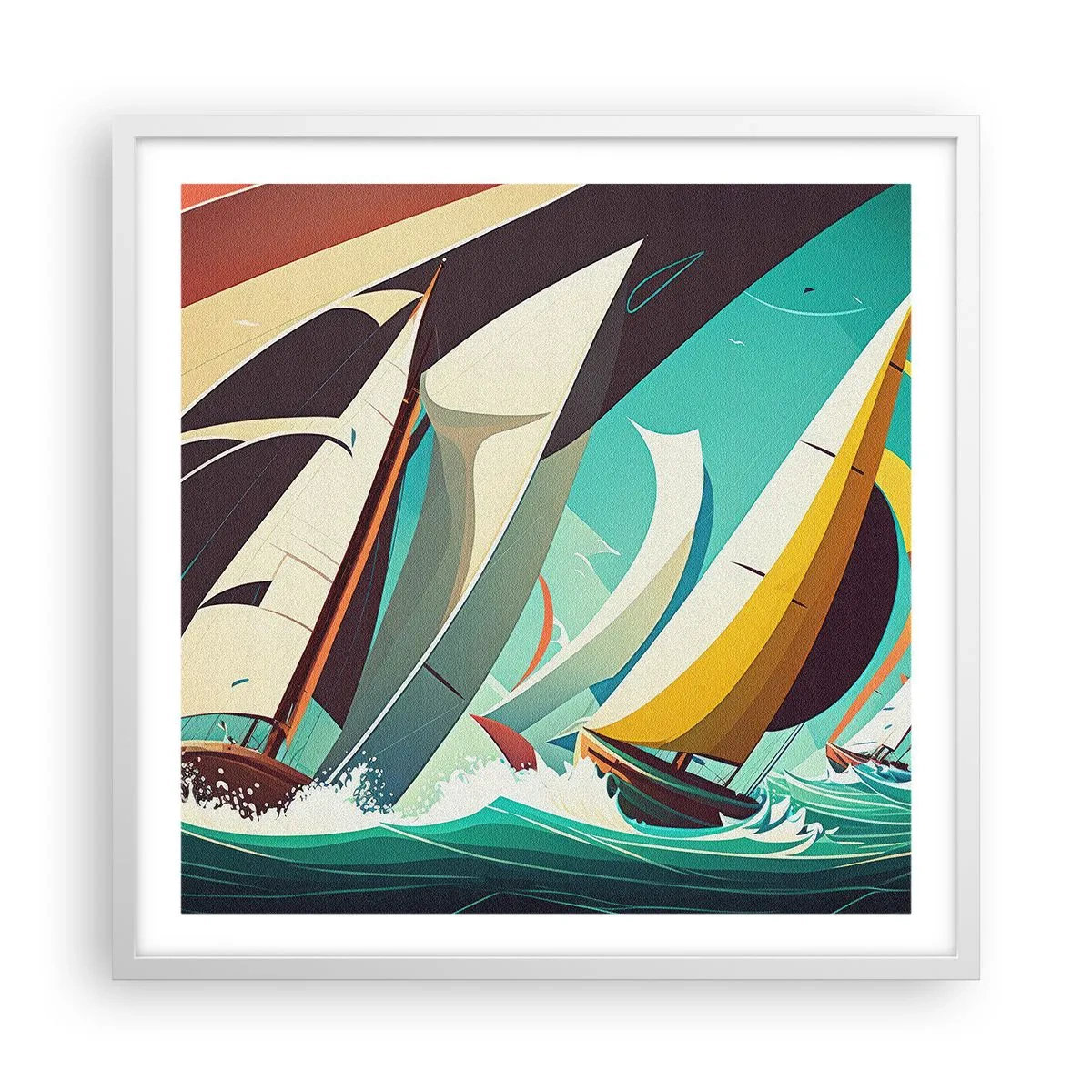 Poster in cornice bianca - Compagne degli elementi - 60x60 cm