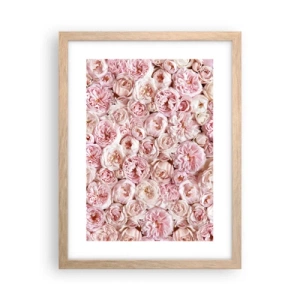 Poster in cornice rovere chiaro - Coperto di rose - 30x40 cm