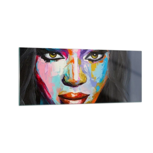 Quadro su vetro - Non si può staccare lo sguardo - 100x40 cm