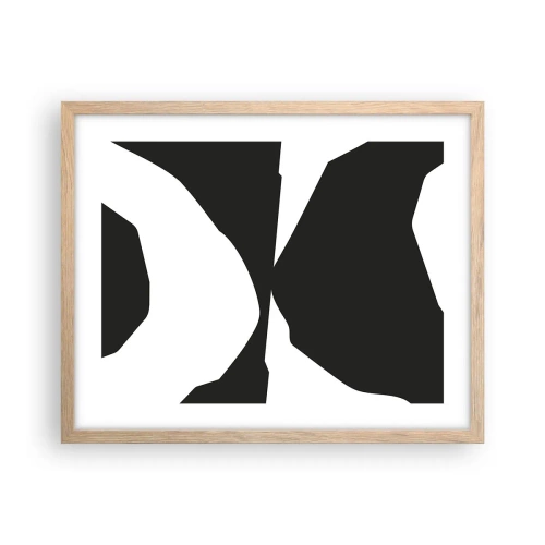 Poster in cornice rovere chiaro - Positivo - negativo - 50x40 cm