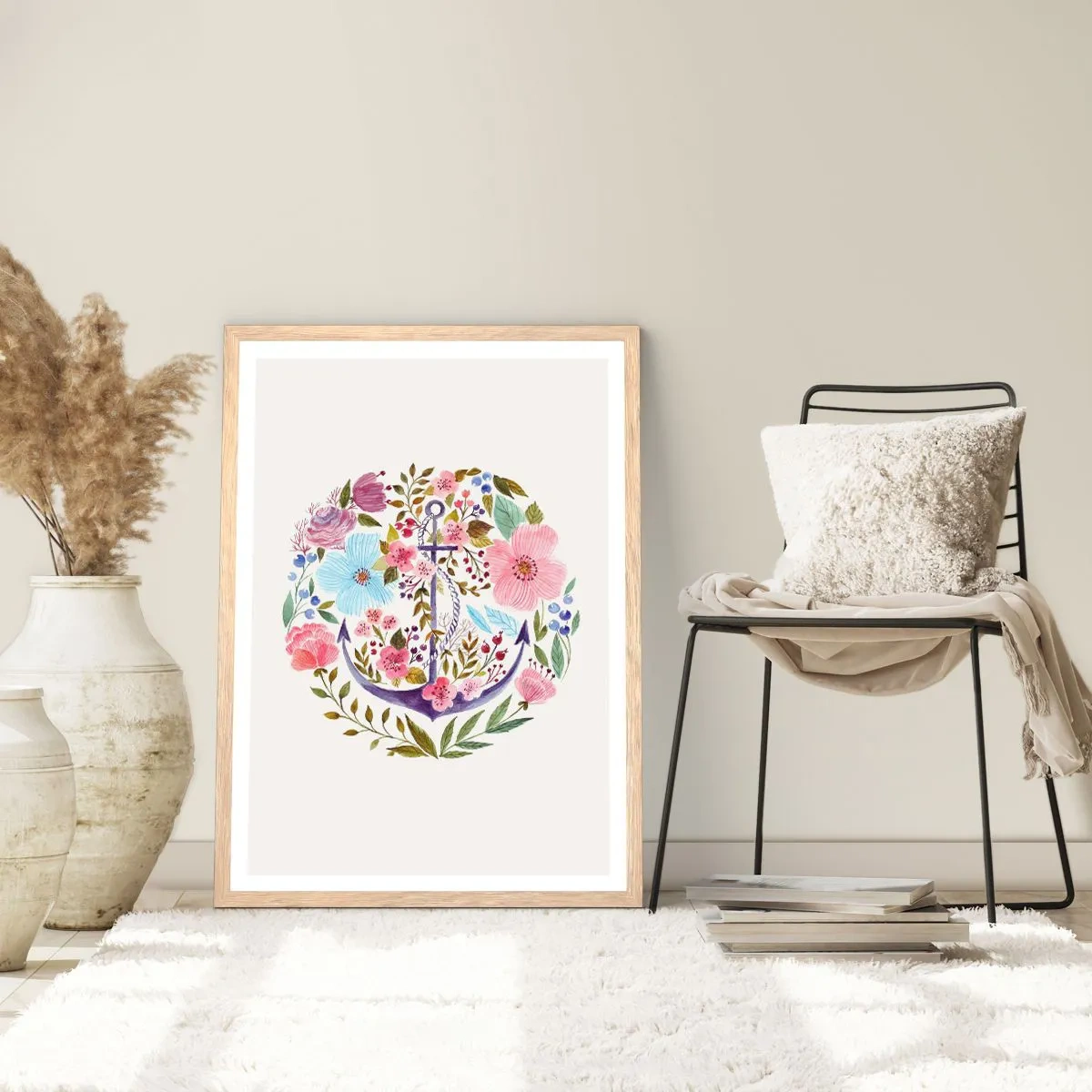 Poster in cornice rovere chiaro - Il bel sogno del marinaio - 30x40 cm