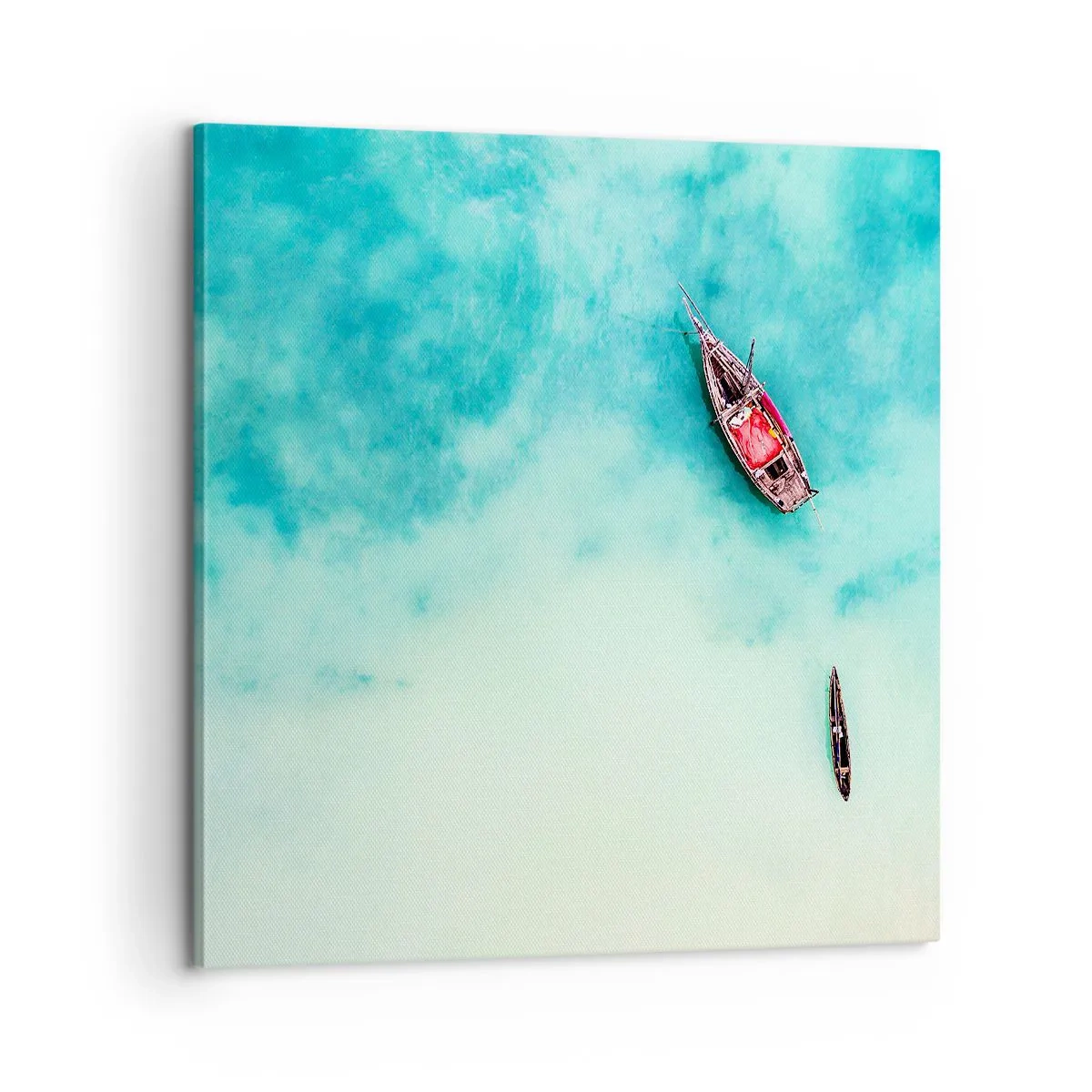 Quadro su tela - Stampe su Tela - Nelle spiagge di Zanzibar, quando c'è troppa acqua... - 60x60 cm