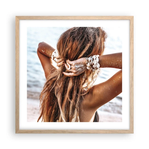 Poster in cornice rovere chiaro - Sorella dell'acqua e del sole - 50x50 cm