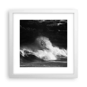 Poster in cornice bianca - Sfida accettata! - 30x30 cm