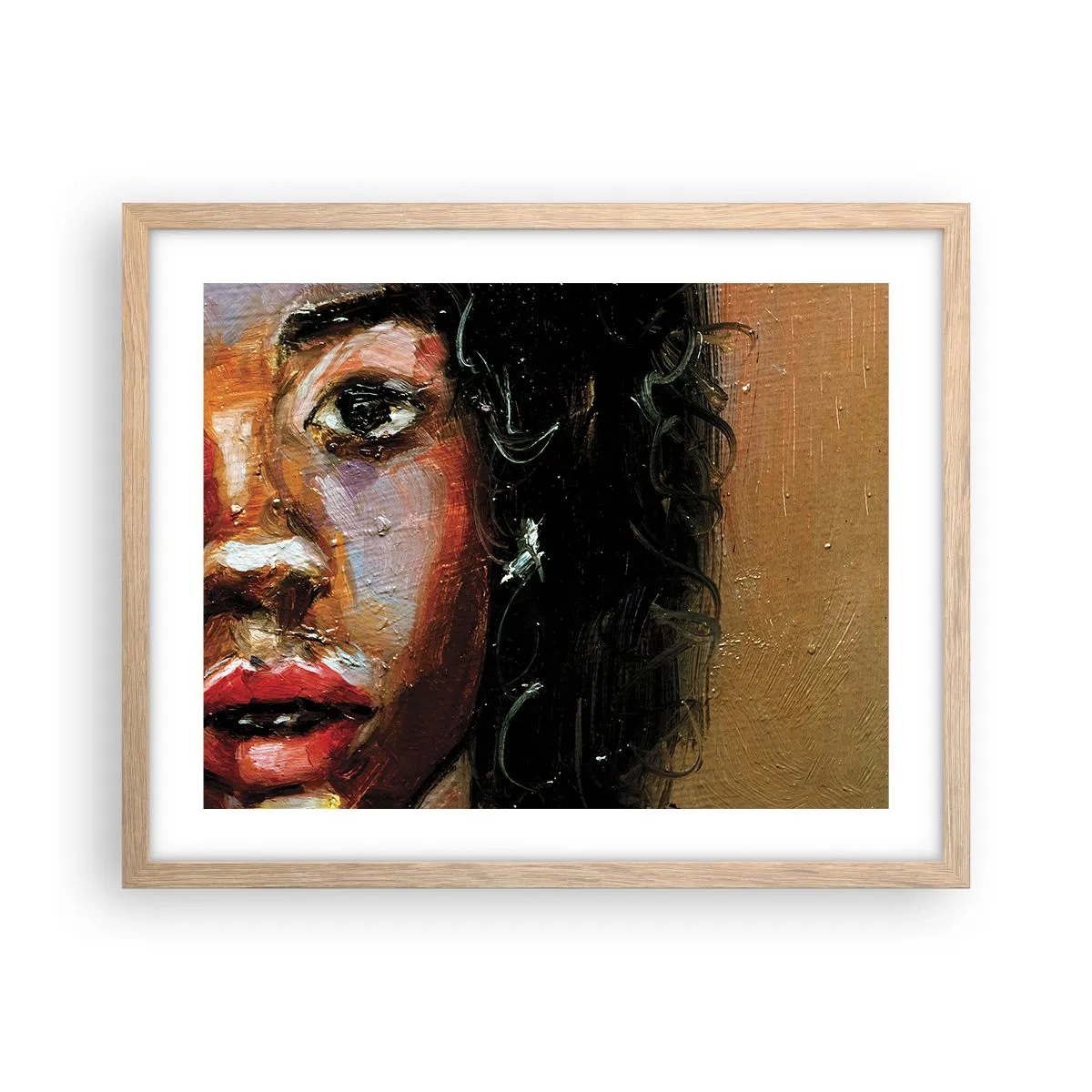 Poster in cornice rovere chiaro - Oscurità e luce - 50x40 cm